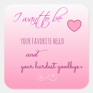 "Favourite Hello" Valentines Day Stickers