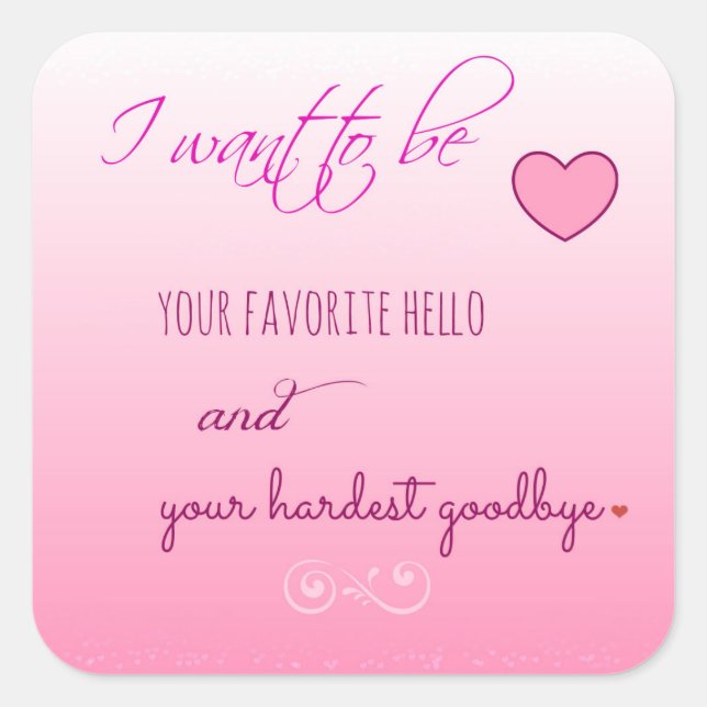 "Favourite Hello" Valentines Day Stickers (Front)