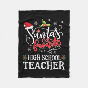 Favourite High School Teacher Christmas Party Gift Fleece Blanket