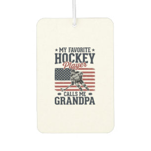 Favourite Hockey Player Calls Me Grandpa Vintage S Car Air Freshener