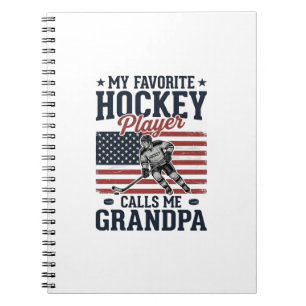 Favourite Hockey Player Calls Me Grandpa Vintage S Notebook
