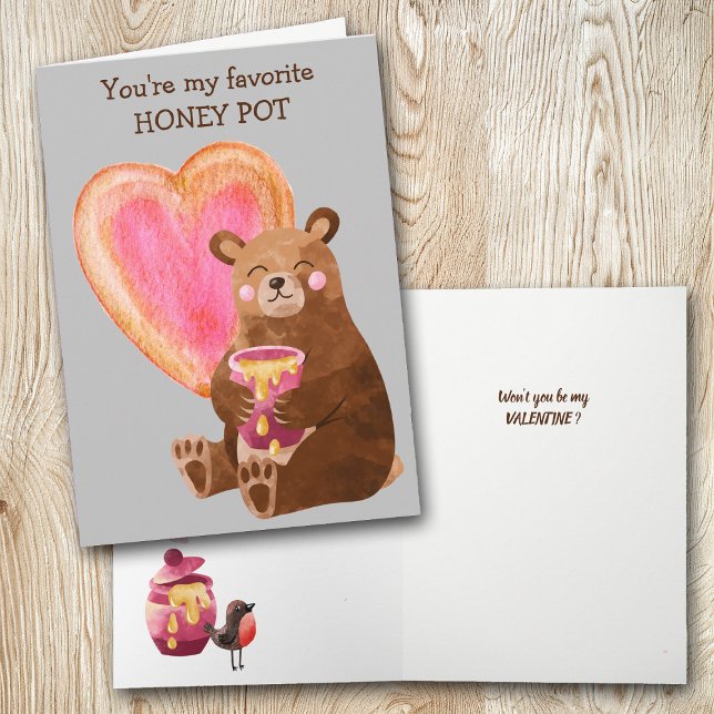 Favourite Honey Pot and Bear Valentine Holiday Card (Creator Uploaded)