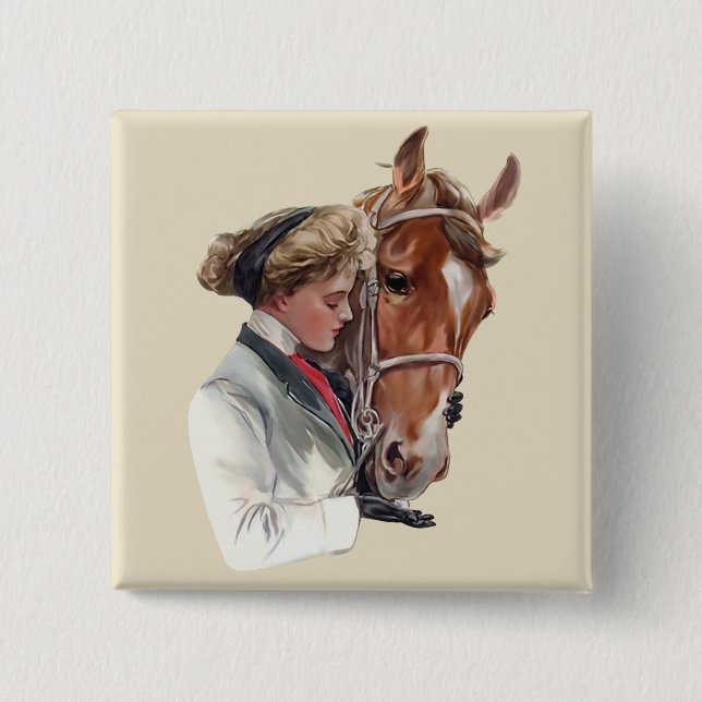 Favourite Horse 15 Cm Square Badge (Front)