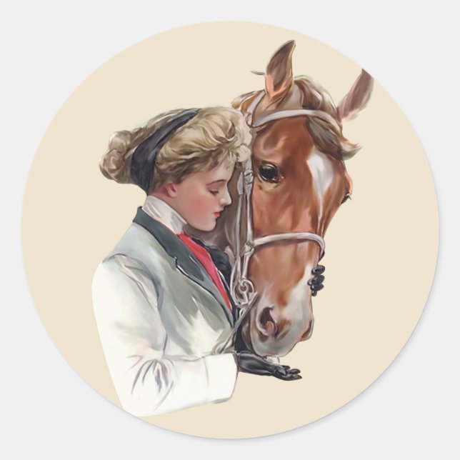 Favourite Horse Classic Round Sticker (Front)