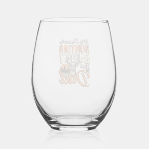 Favourite Hunting Buddy Calls Me Dad Vintage Deer Stemless Wine Glass