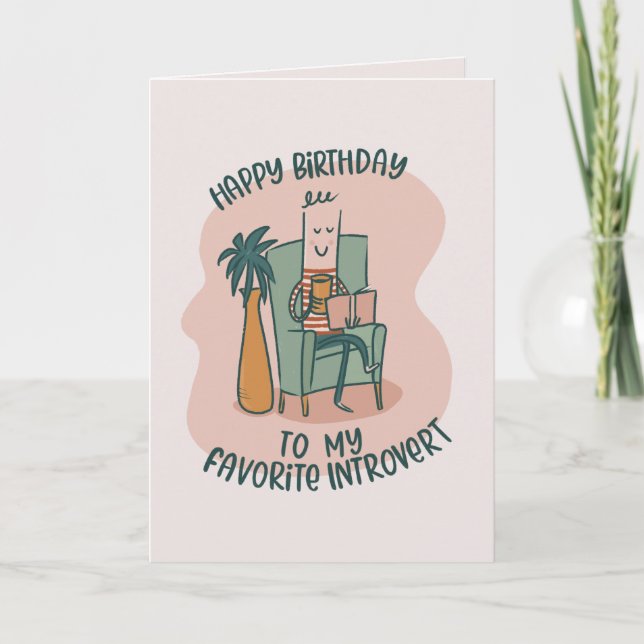 Favourite Introvert funny birthday Card (Front)