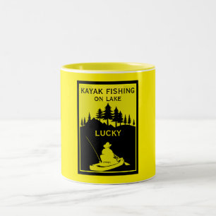  Favourite Kayak Lake And River Fishing Two-Tone Coffee Mug