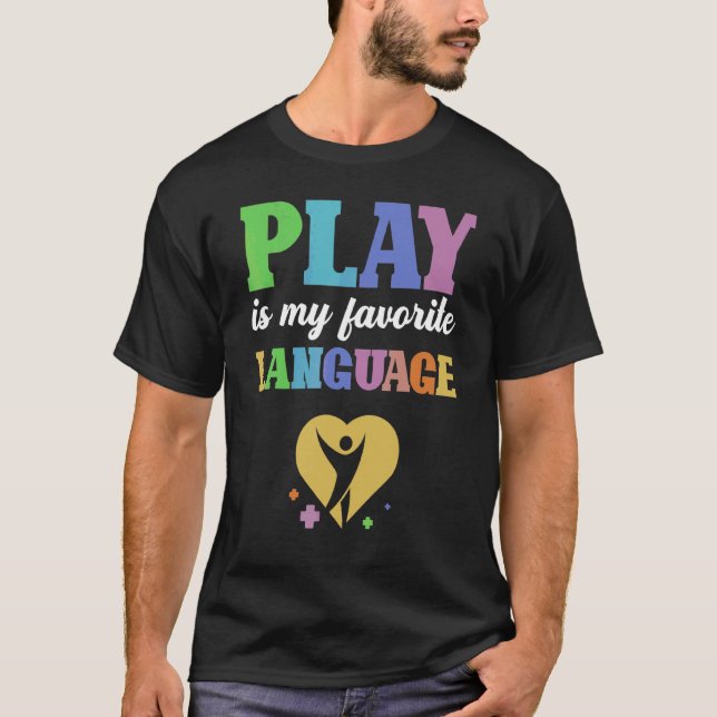 Favourite Language  Physical Therapy Therapist Gra T-Shirt (Front)
