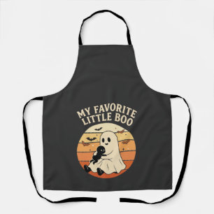 Favourite Little Boo Halloween Ghost Baby Retro Su Apron