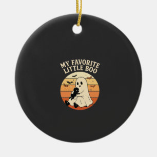 Favourite Little Boo Halloween Ghost Baby Retro Su Ceramic Tree Decoration