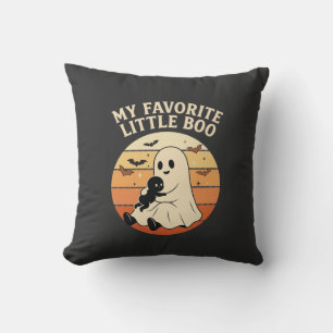 Favourite Little Boo Halloween Ghost Baby Retro Su Cushion