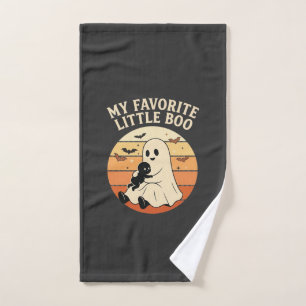 Favourite Little Boo Halloween Ghost Baby Retro Su Hand Towel