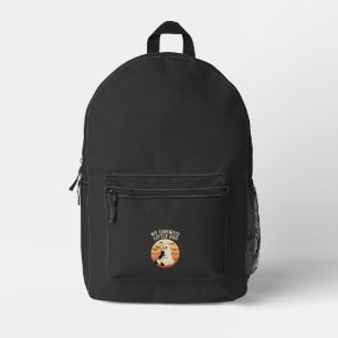 Favourite Little Boo Halloween Ghost Baby Retro Su Printed Backpack