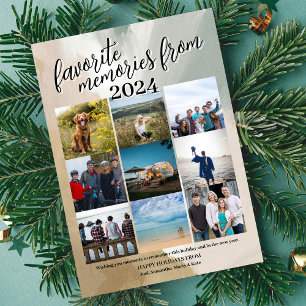 Favourite Memories Photo Collage New Year Holiday Card