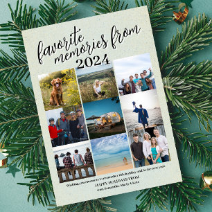 Favourite Memories Photo Collage New Year Holiday Card