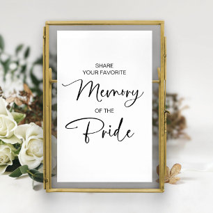 Favourite Memory Of The Bride Sign Minimalist