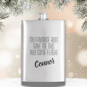 Favourite Nephew from Aunt Classic Hip Flask