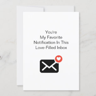 Favourite Notification Love Valentine Anniversary Holiday Card