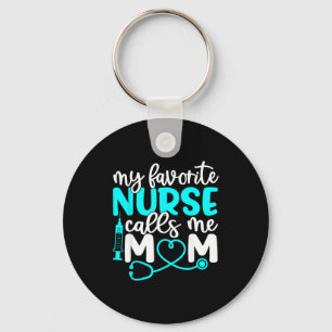 Favourite nurse calls mum shirt cute mothers dayFa Key Ring