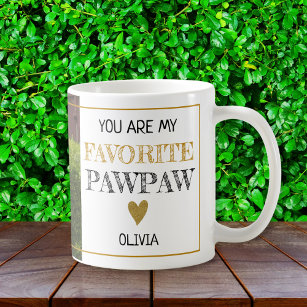 Favourite PawPaw Grandpa Grandchild Custom Photo Coffee Mug