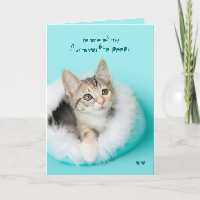 Favourite peeps Kitten Easter Card (Front)