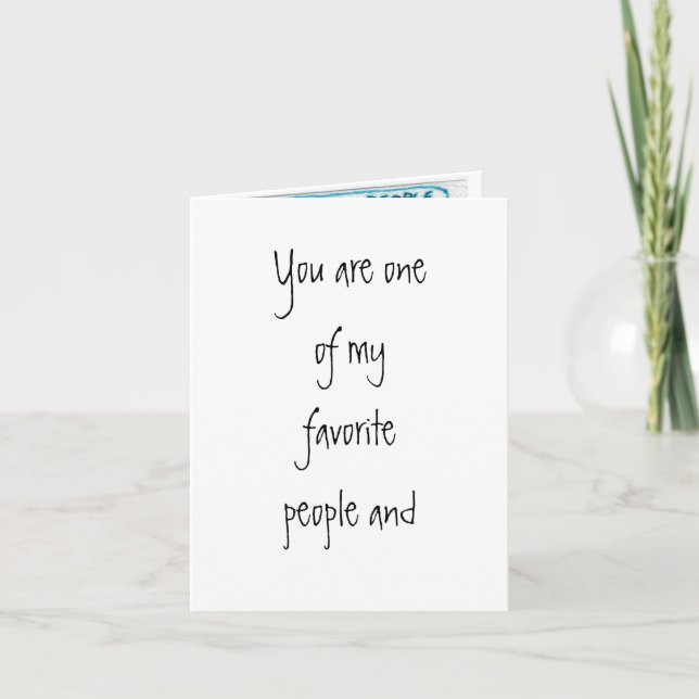Favourite People - Birthday Card (Front)