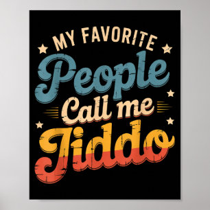 Favourite people call jiddo vintage arabic father' poster