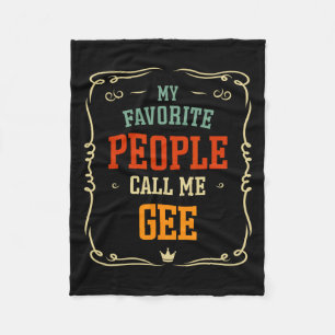 Favourite People Call Me Gee Father's Day Fleece Blanket