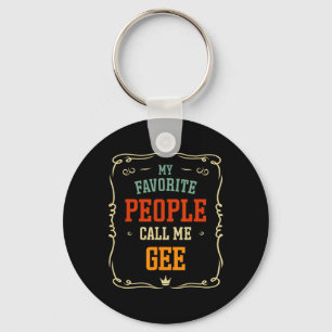 Favourite People Call Me Gee Father's Day Key Ring