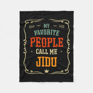 Favourite People Call Me Jidu Father's Day  Fleece Blanket