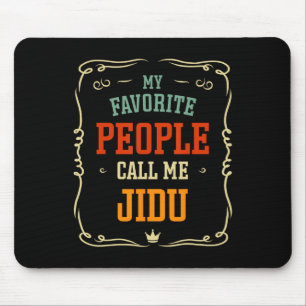 Favourite People Call Me Jidu Father's Day Mouse Mat