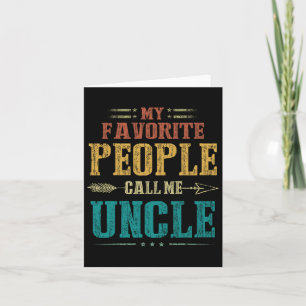 Favourite People Call Me Uncle Funny Fathers Day  Card