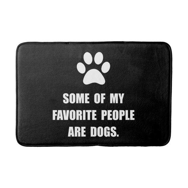 Favourite People Dogs Bath Mat (Front)