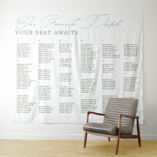 Favourite People Wedding Alphabetic Seating Chart  Tapestry