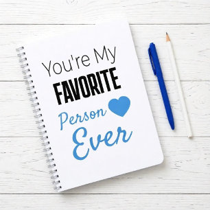 Favourite person ever personalised notebook