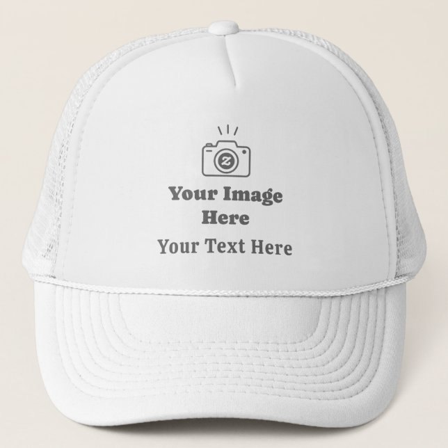 Favourite Photo Plus Text Trucker Hat (Front)