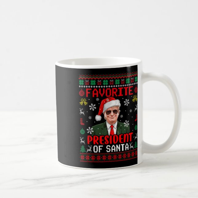 Favourite President Of Santa Xmas Trump Proud Won  Coffee Mug (Right)
