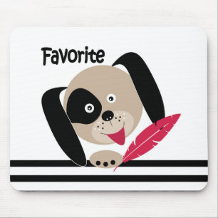 Favourite puppy mouse mat
