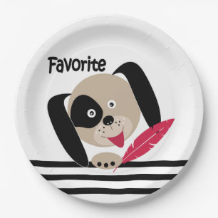 Favourite puppy paper plate