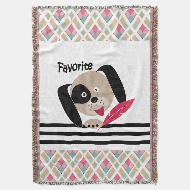 Favourite puppy throw blanket (Front Vertical)