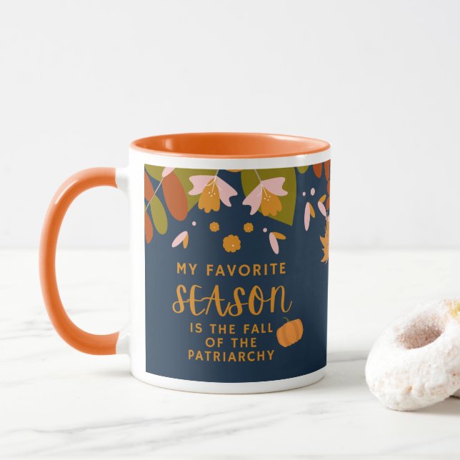 Favourite Season - Fall of Patricarchy Two-Tone Co Mug (With Donut)