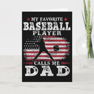Favourite Sell Player Calls Me Dad Usa Flag Father Card