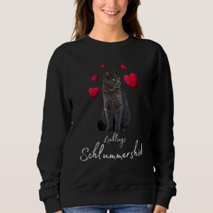 Favourite Sleep Cat With Heart Pyjamas Cat Motif Sweatshirt