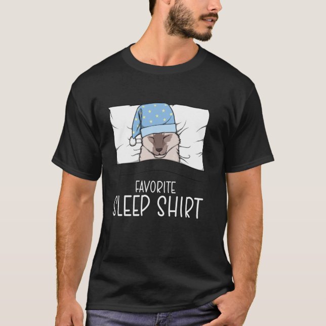 Favourite Sleep Shirt Javanese Cat, Napping Cat Pa (Front)