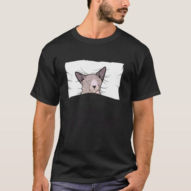 Favourite Sleep Shirt Sphinx Cat, Napping Cat Paja (Front)