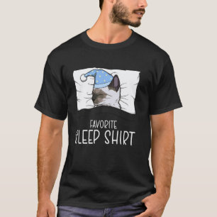 Favourite Sleep Siamese Cat, Napping Meezer Cat Pa T-Shirt