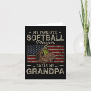 Favourite Softball Player Calls Me Grandpa Father' Card