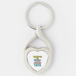 Favourite Softball Player Calls Me TATA Shirt Desi Key Ring