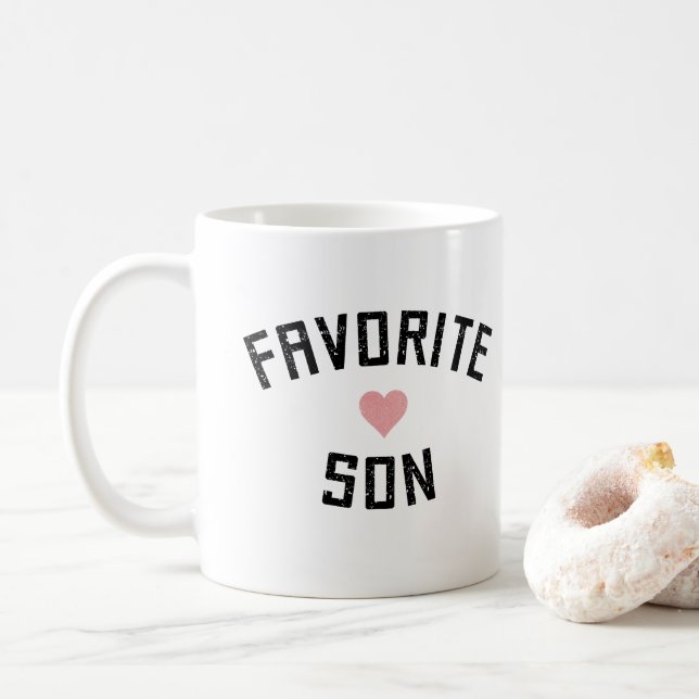 Favourite Son Family Reunion Funny Gifts Coffee Mug (With Donut)