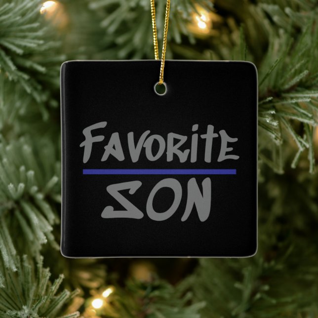 Favourite SON humour brother novelty Ceramic Ornament (Tree)